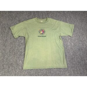 Men's Vintage 90's Savannah Georgia T-Shirt Tourist Embroidered Green Travel